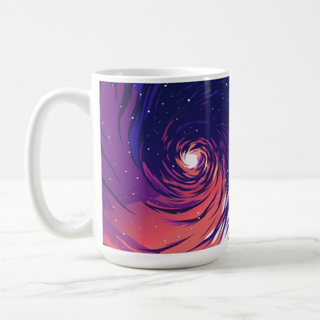Vibrant Swirling Galaxy with Bright Center Coffee Mug (Left)