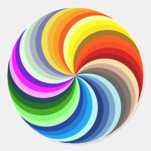 Vibrant Swirls Classic Round Sticker