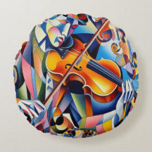 Vibrant Symphony: Abstract Violinist Art