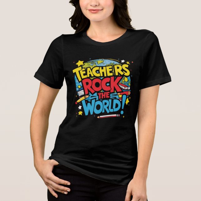  Vibrant T-Shirt for Educators Tri-Blend Shirt (Front)