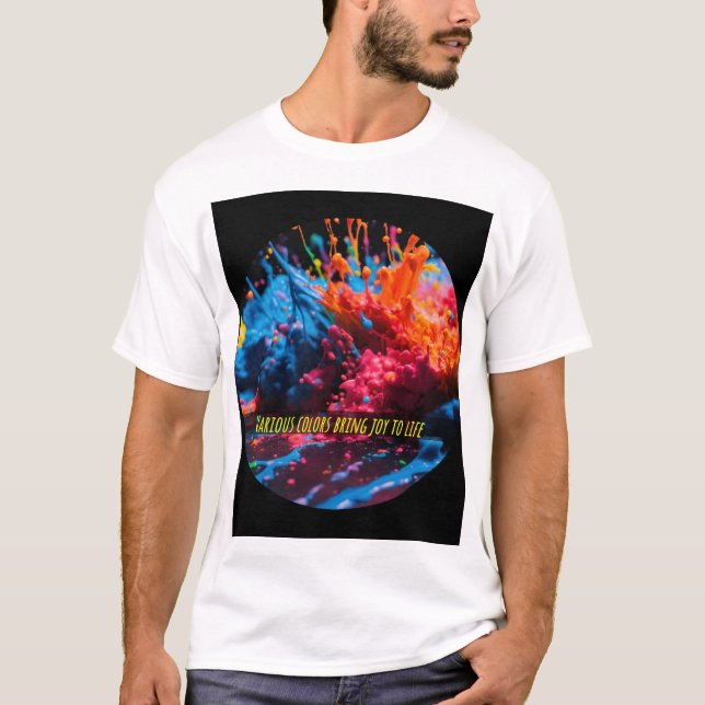 "Vibrant T-Shirt Varieties: Explore Colourful Desi (Front)