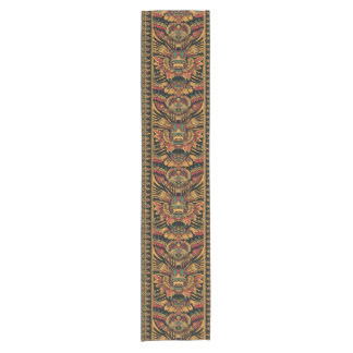 Vibrant Teal "Aztec Dream" Pattern Table Runner