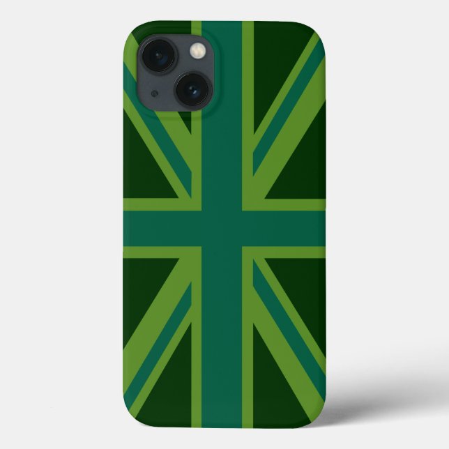 Vibrant Teal Union Jack Case-Mate iPhone Case (Back)