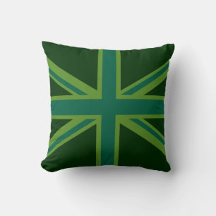 Vibrant Teal Union Jack Cushion