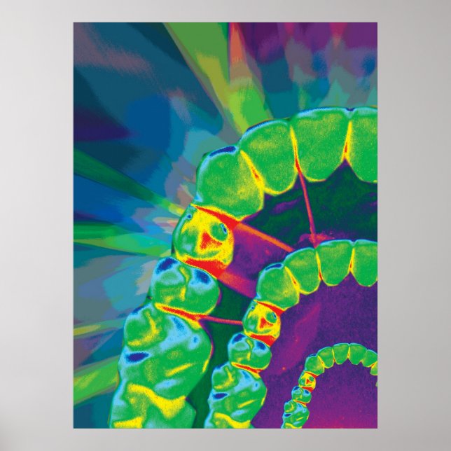 Vibrant teeth model for Dentist office  Poster (Front)