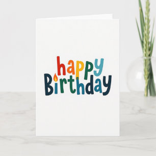 Vibrant Text Birthday Card