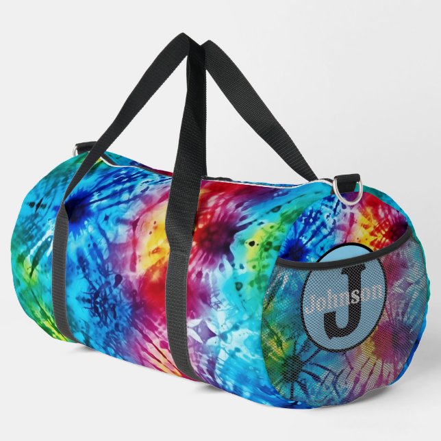 Vibrant Tie Dye Burst Weekender Bag (Right Corner)