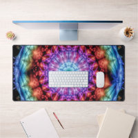 Vibrant Tie Dye Kaleidoscope Rainbow Mandala
