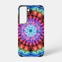 Vibrant Tie Dye Kaleidoscope Rainbow Mandala
