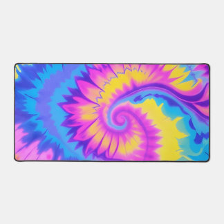 Vibrant Tie-Dye Wide Mouse Pad