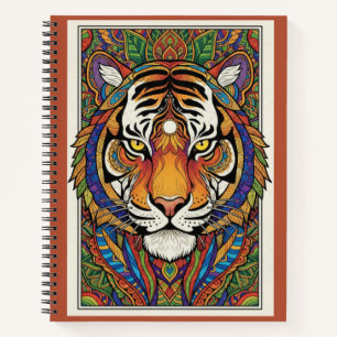 Vibrant Tiger Zentangle Art Nooracle Journal