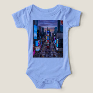 Vibrant Times Square New York Cityscape Baby Bodys