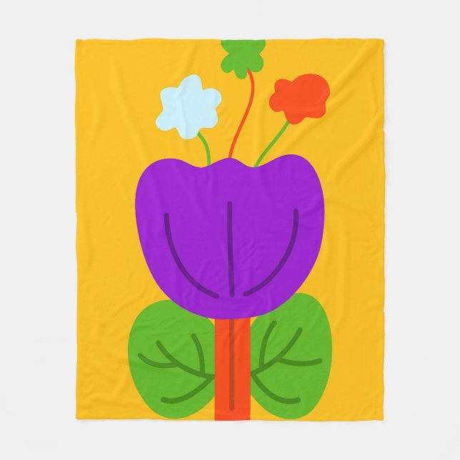 Vibrant Tones Fleece Blanket (Front)