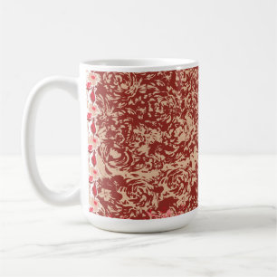 Vibrant traditional fabric featuring intricate flo coffee mug
