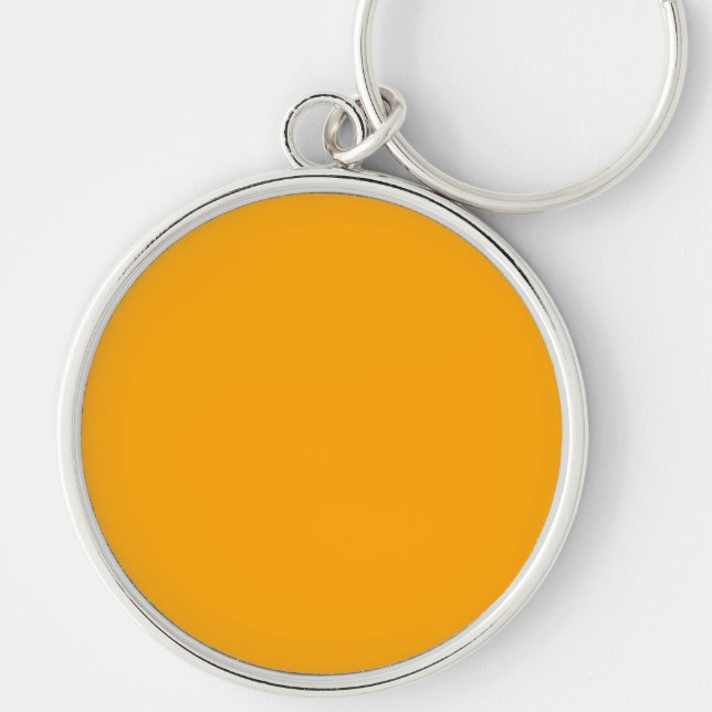 Vibrant Traffic Yellow Decor You Can Customise Key Ring (Front)
