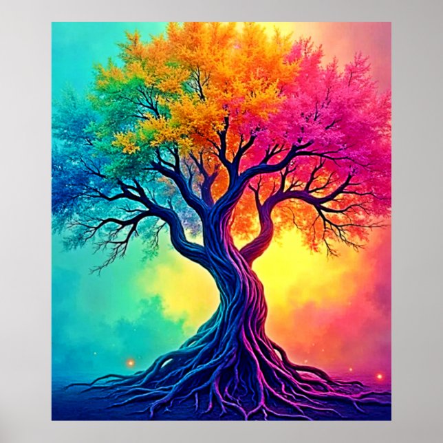 Vibrant Tree of Life: Roots of Hope Poster (Front)