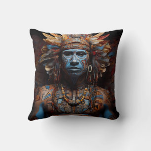 Vibrant Tribal Fusion Art Cushion