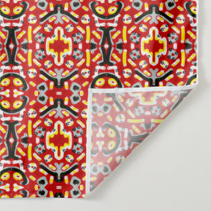 Vibrant Tribal Fusion Geometric Symmetry Pattern Tapestry