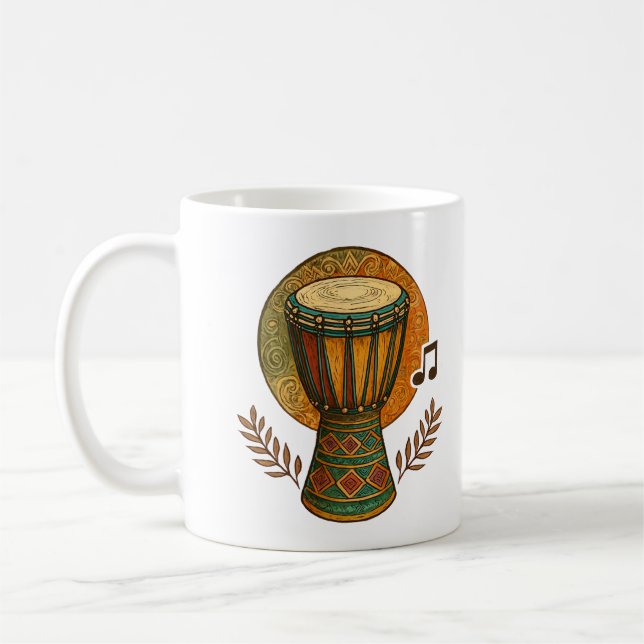Vibrant Tribal Rhythm Coffee Mug (Left)