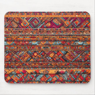  “Vibrant Tribal Tapestry Patterns” Mouse Pad