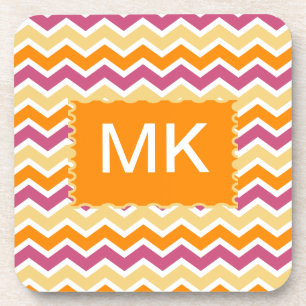 Vibrant Tribal ZigZag Coaster