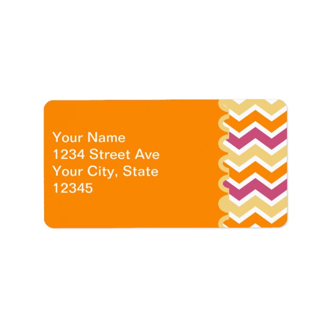 Vibrant Tribal ZigZag Label (Front)