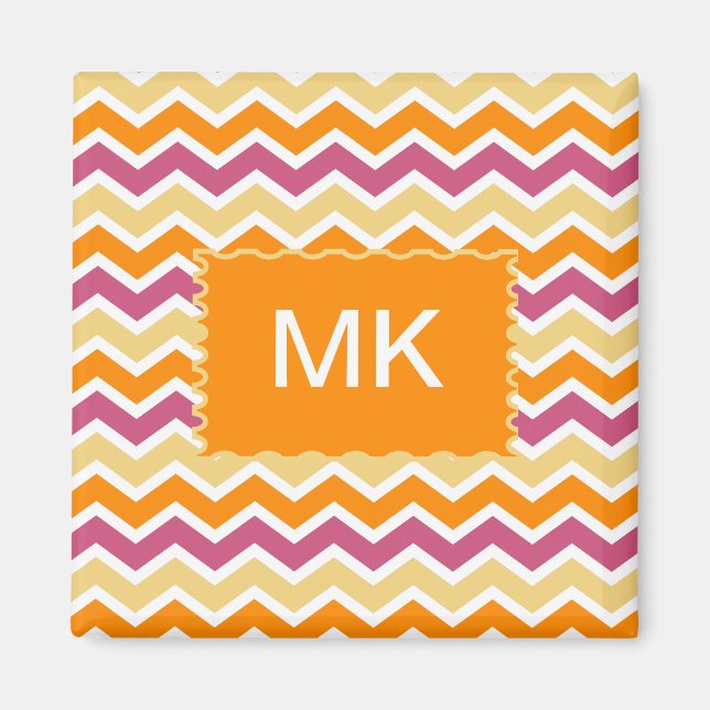 Vibrant Tribal ZigZag Magnet (Front)