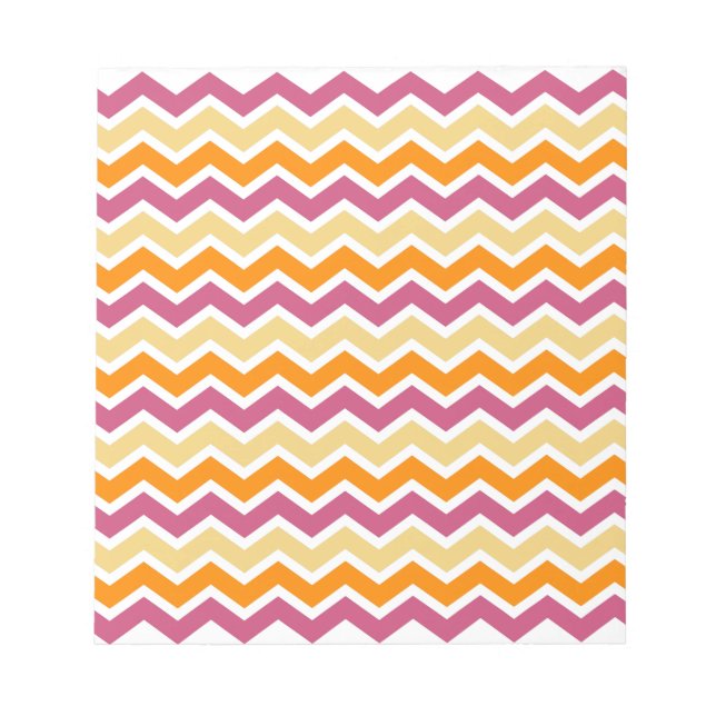 Vibrant Tribal ZigZag Notepad (Front)