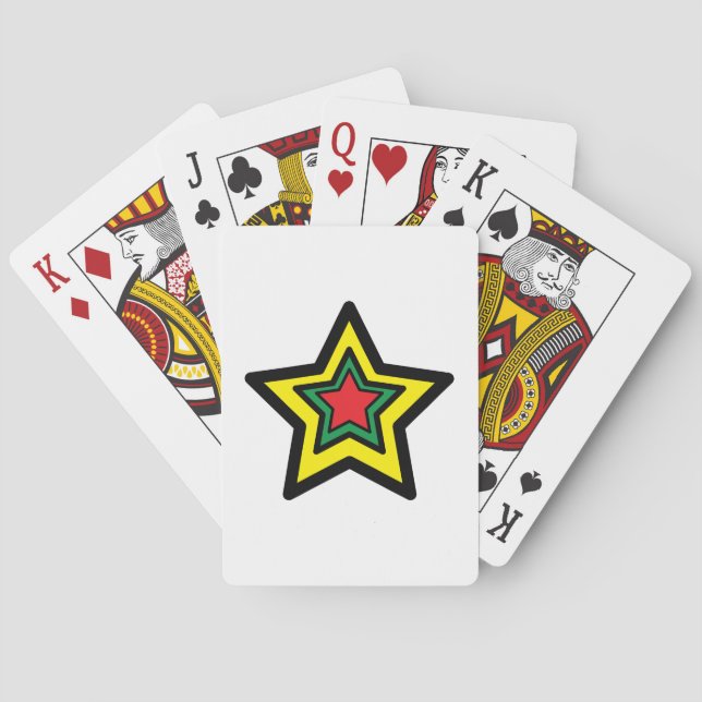 ⭐ Vibrant Triple Star Playing Cards (Back)