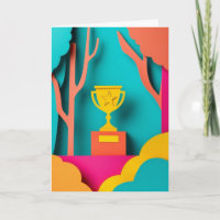 Vibrant Trophy Celebration