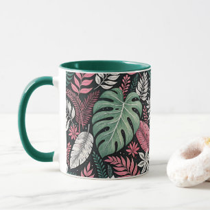 Vibrant tropical botanical mug
