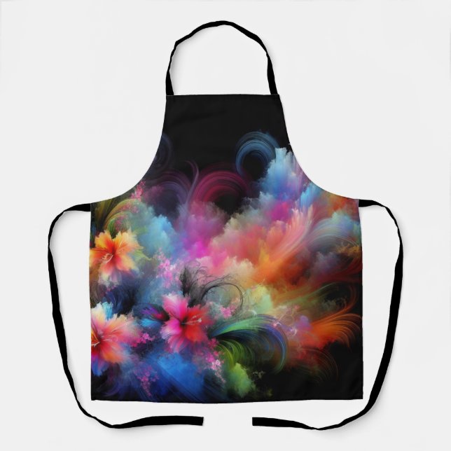 Vibrant Tropical Bouquet Apron (Front)