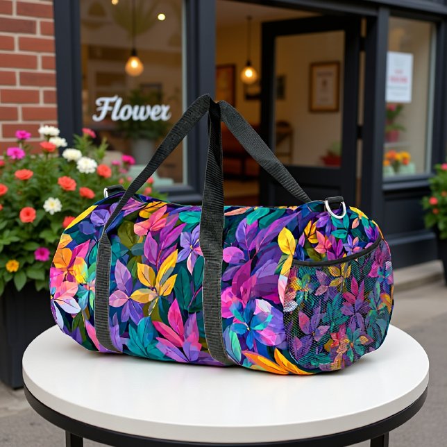 Vibrant Tropical Chromatic Jungle Duffle Bag (Creator Uploaded)