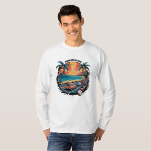 Vibrant Tropical Coastal Drive Design T-Shirt