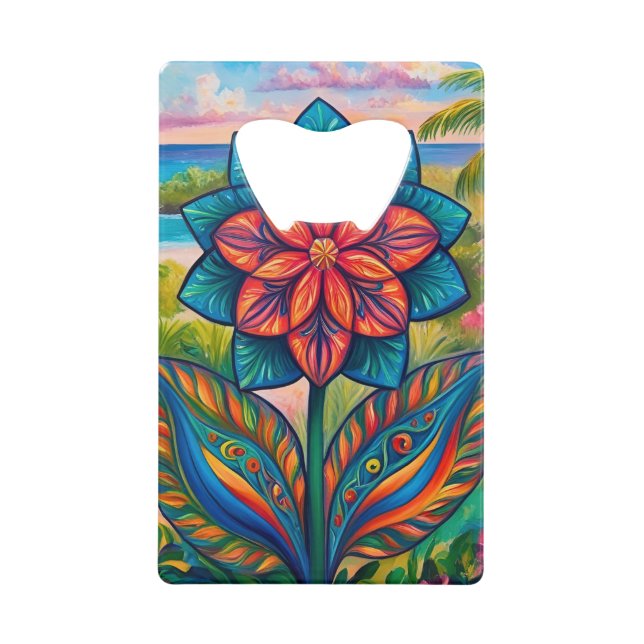 Vibrant Tropical Fantasy Flower in Paradise (Front)