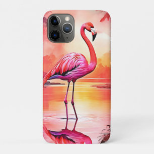 Vibrant Tropical Flamingo Glow Design Case-Mate iPhone Case