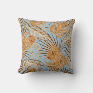 Vibrant Tropical Flowers: Colourful Seamless. Cushion