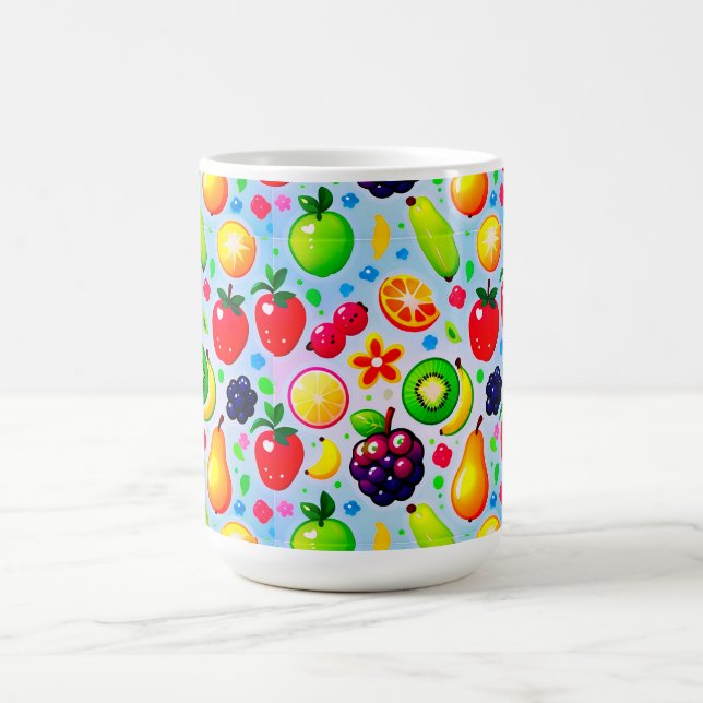 Vibrant Tropical Fruits Coffee Mug (Center)