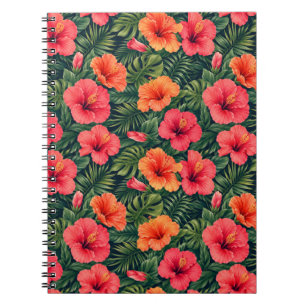 Vibrant Tropical Hibiscus Blooms Notebook