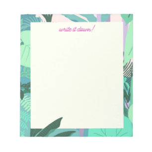 Vibrant Tropical Jungles Leaves - Notepad