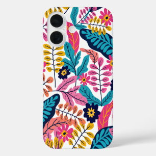 Vibrant Tropical Leaves and Exotic Botanical iPhone 16 Case