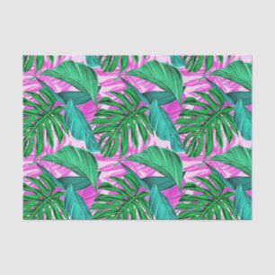 Vibrant Tropical Monstera Leaves Exotic Pattern  Tissue Paper