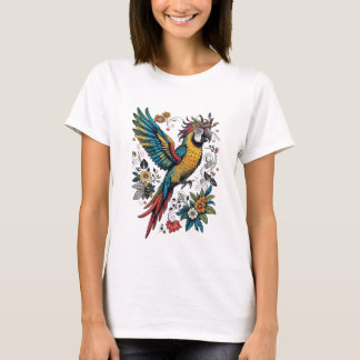 Vibrant Tropical Parrot T-Shirt
