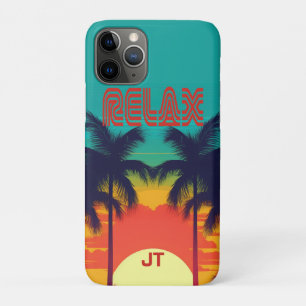 Vibrant Tropical Sunset Retro 80s Style Case-Mate iPhone Case