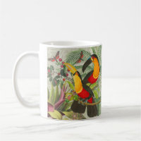 Vibrant Tropical Toucan Birds Art Exotic Jungle