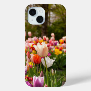 Vibrant Tulip Garden Nature Photography iPhone 15 Case