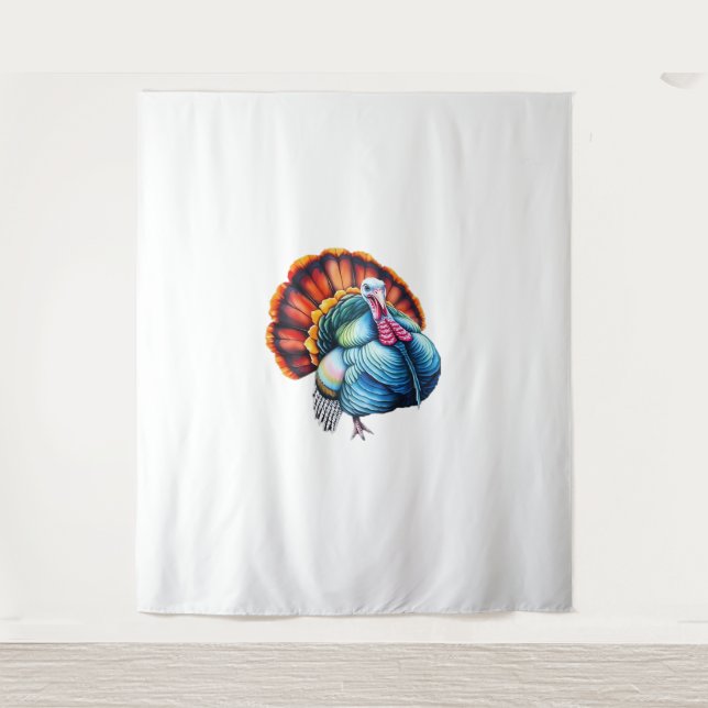 Vibrant Turkey Pride Art Classic T-Shirt Tapestry (Front)