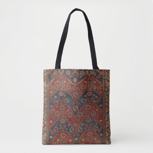 Vibrant Turkish Carpet Tote Bag (Front)