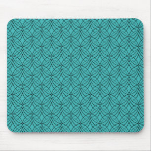 Vibrant Turquoise Metro Retro Mousepad