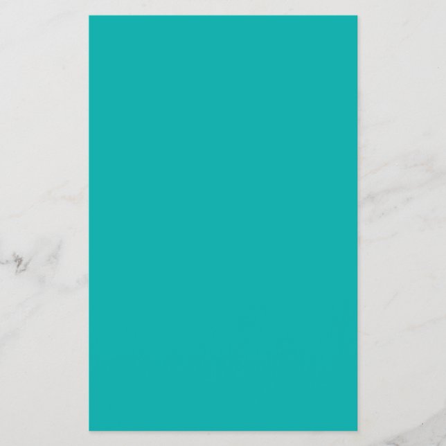 Vibrant Turquoise Peacock Colour Ready to Customis Flyer (Front)